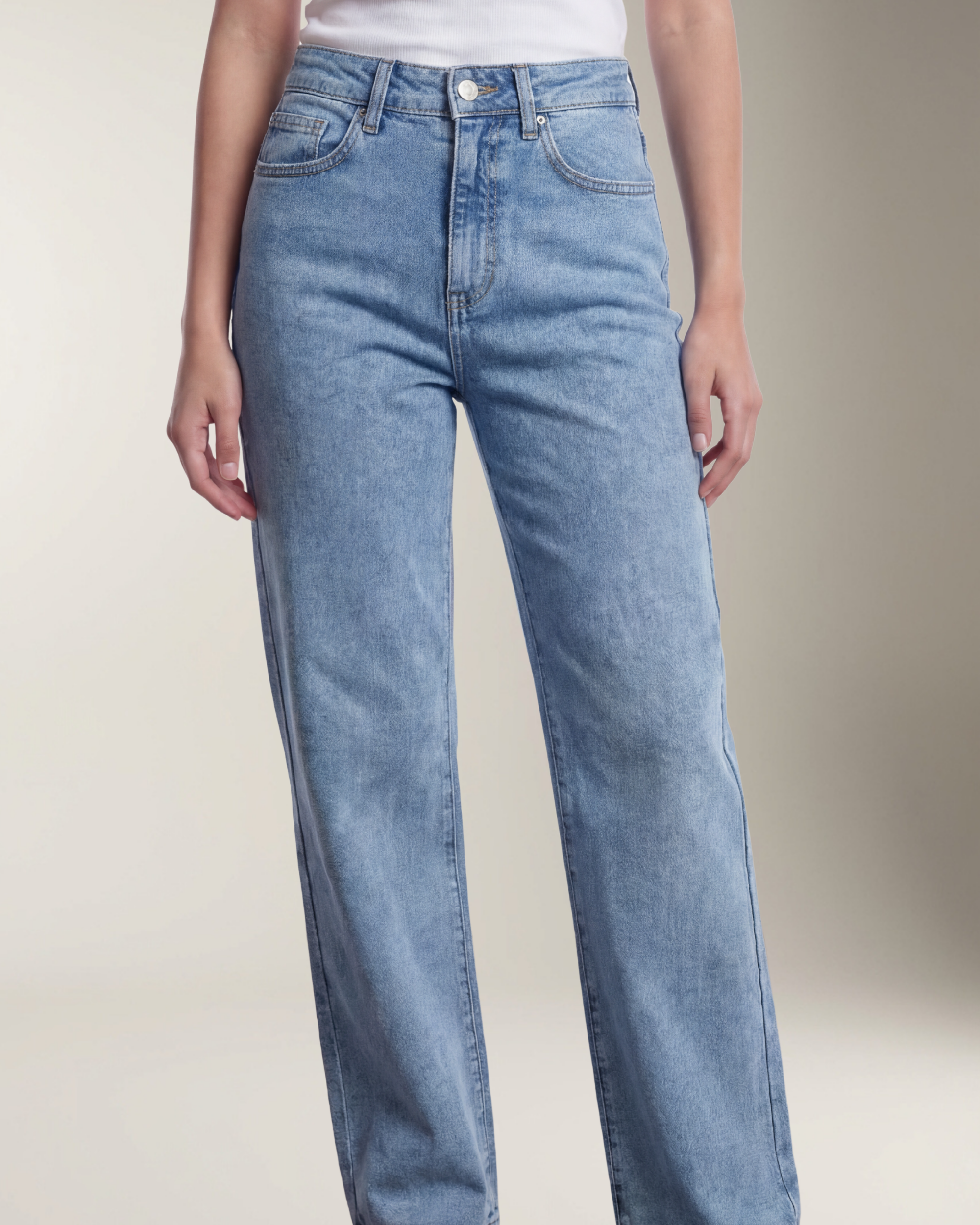 Aura Jeans Flare de Tiro Alto