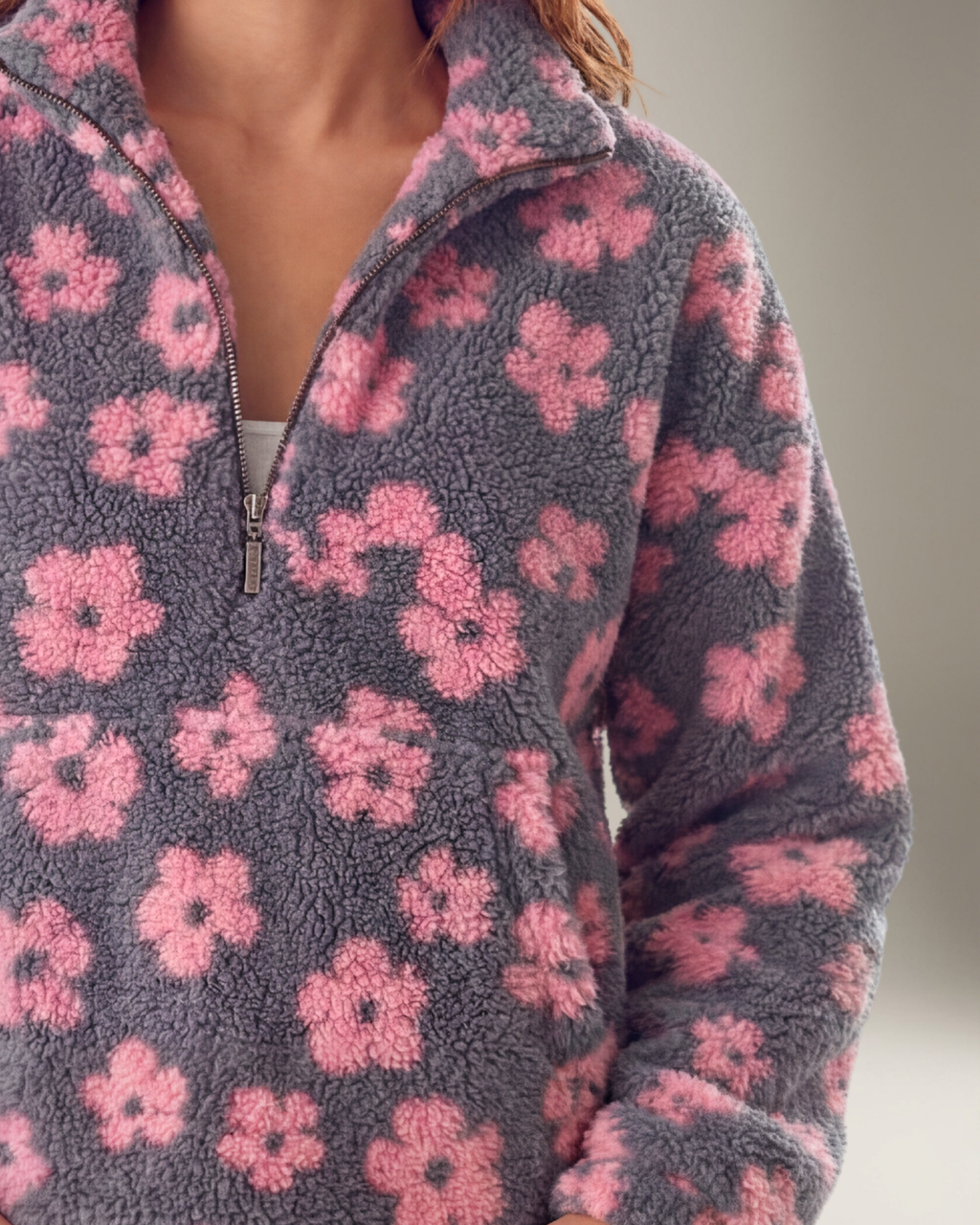 Daisy Chaqueta Teddy Cálida Morada