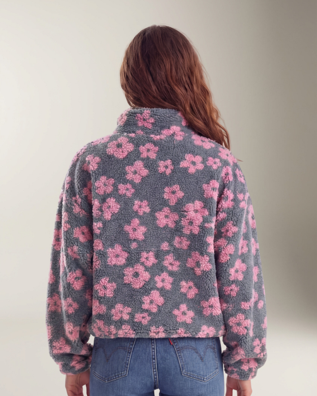 Daisy Chaqueta Teddy Cálida Morada