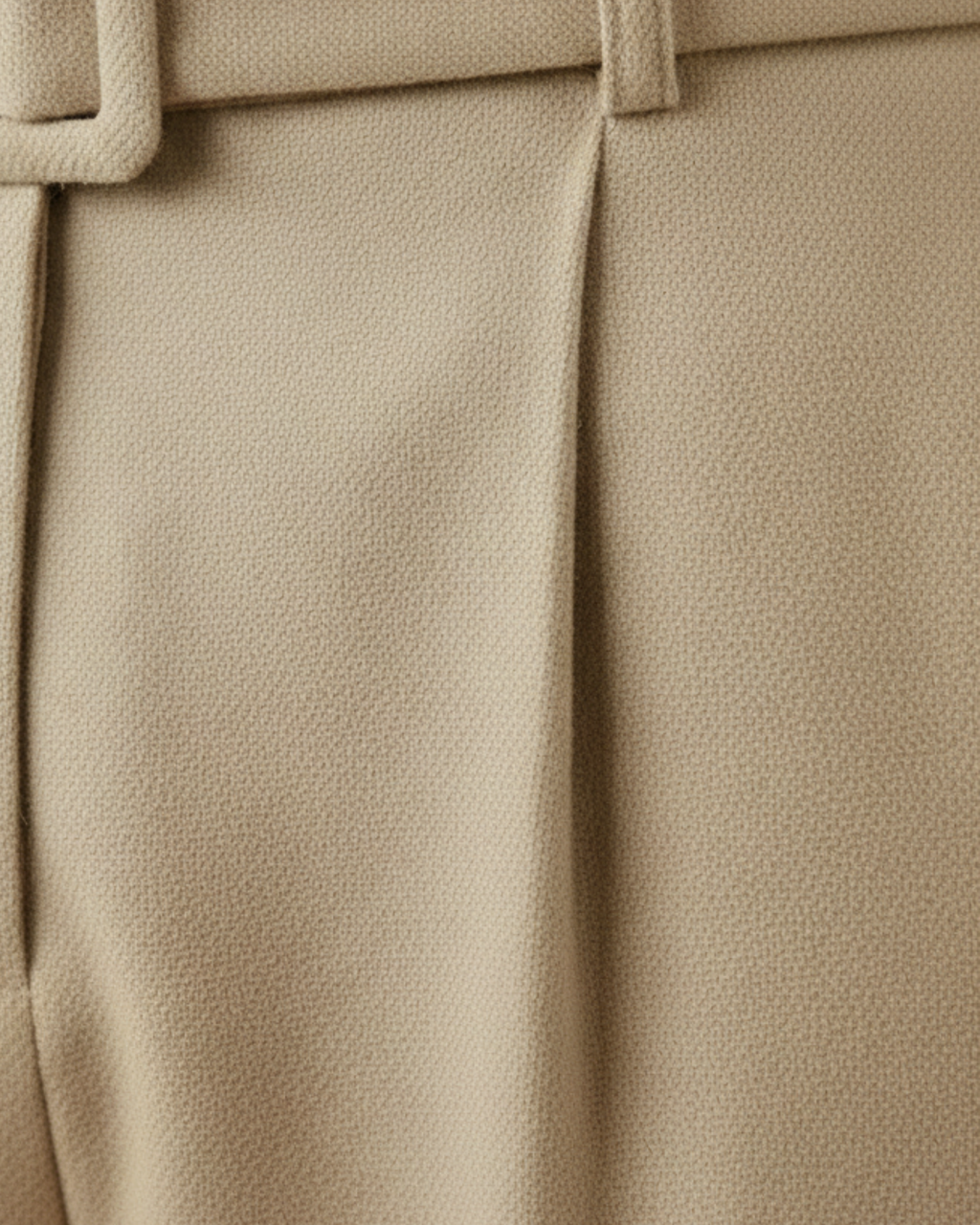 Alessio Pantalón Wool-Blend Wide-Leg | Beige