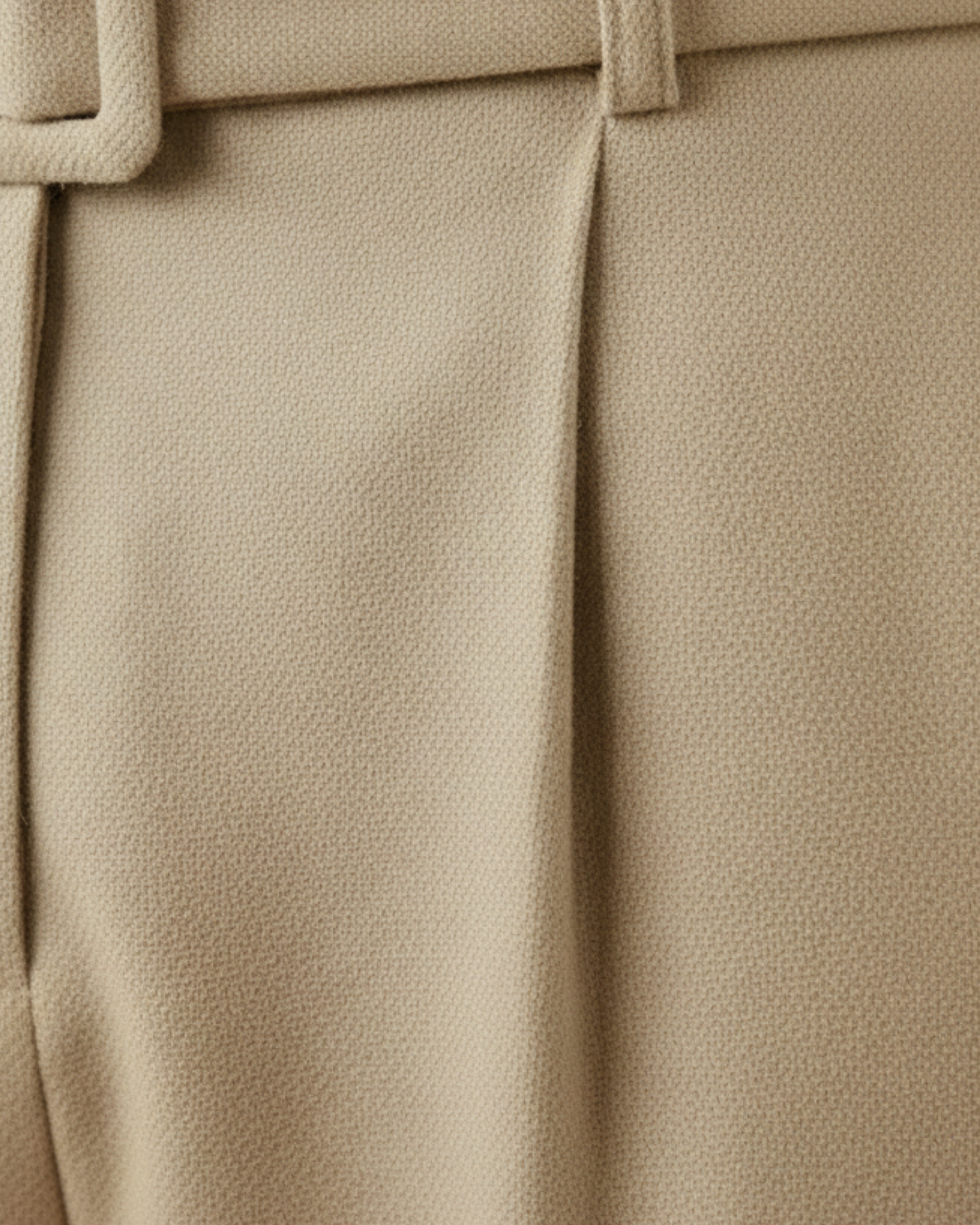 Alessio Pantalón Wool-Blend Wide-Leg | Beige