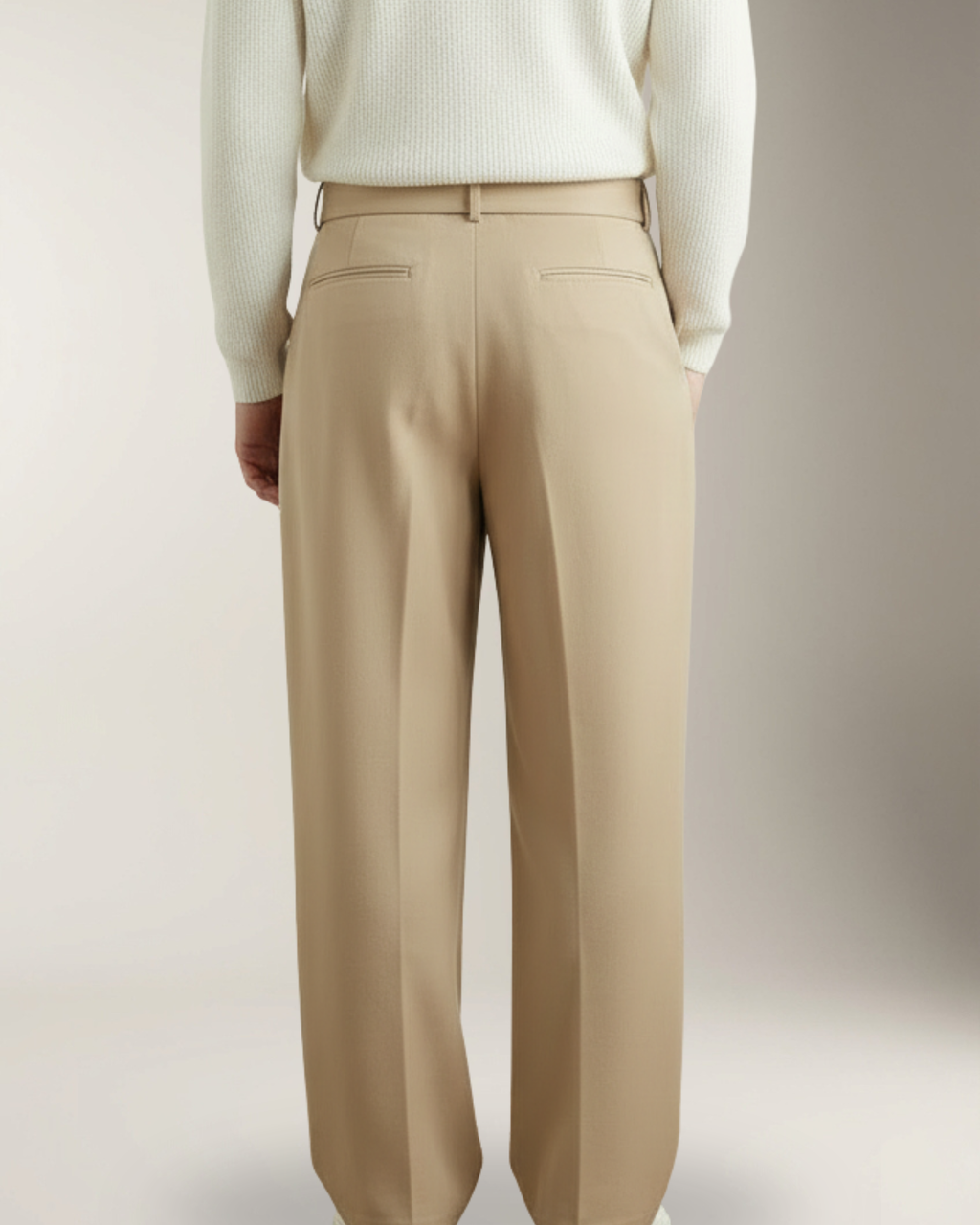 Alessio Pantalón Wool-Blend Wide-Leg | Beige