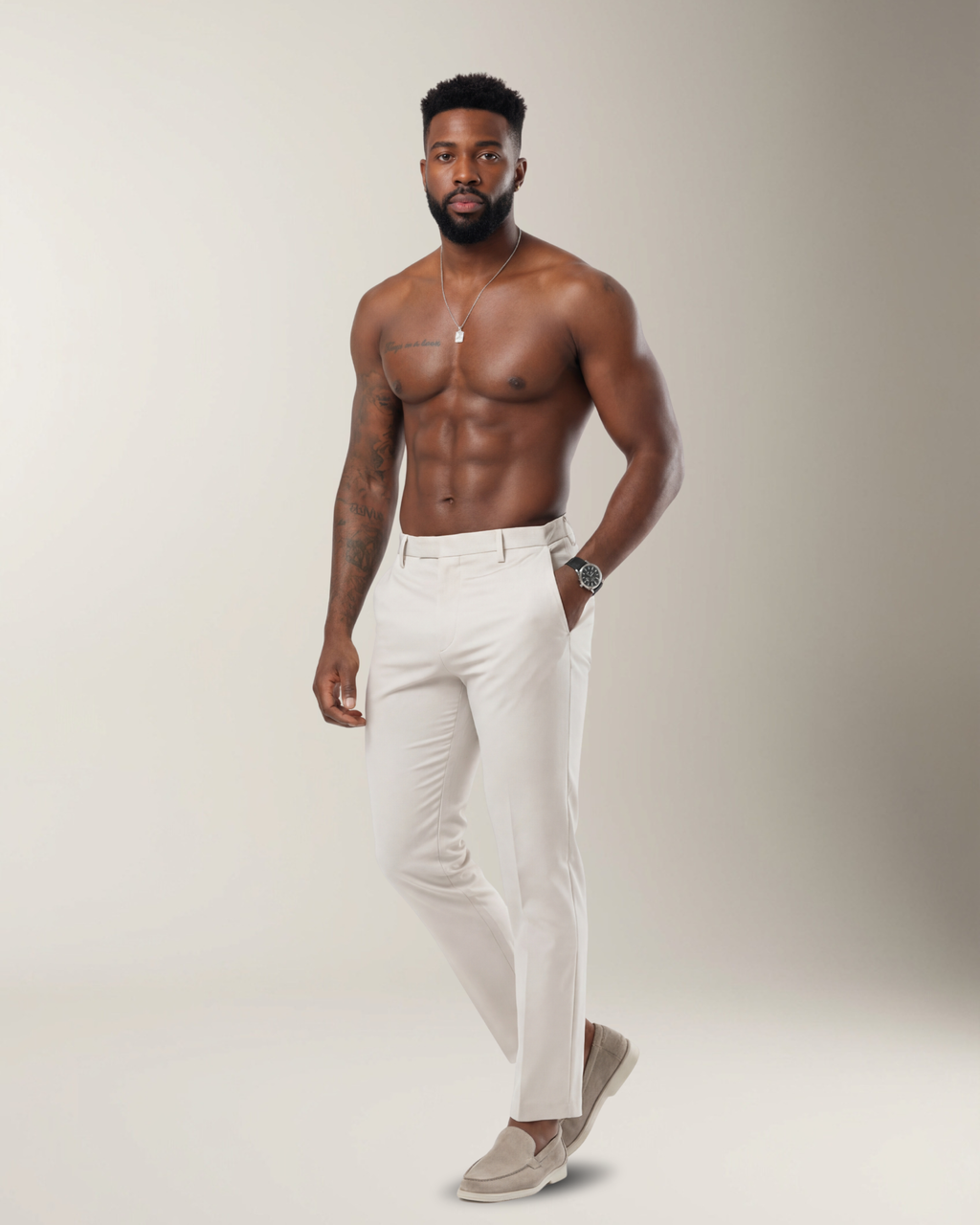 Marco Pantalón Hybrid Stretch - Blanco