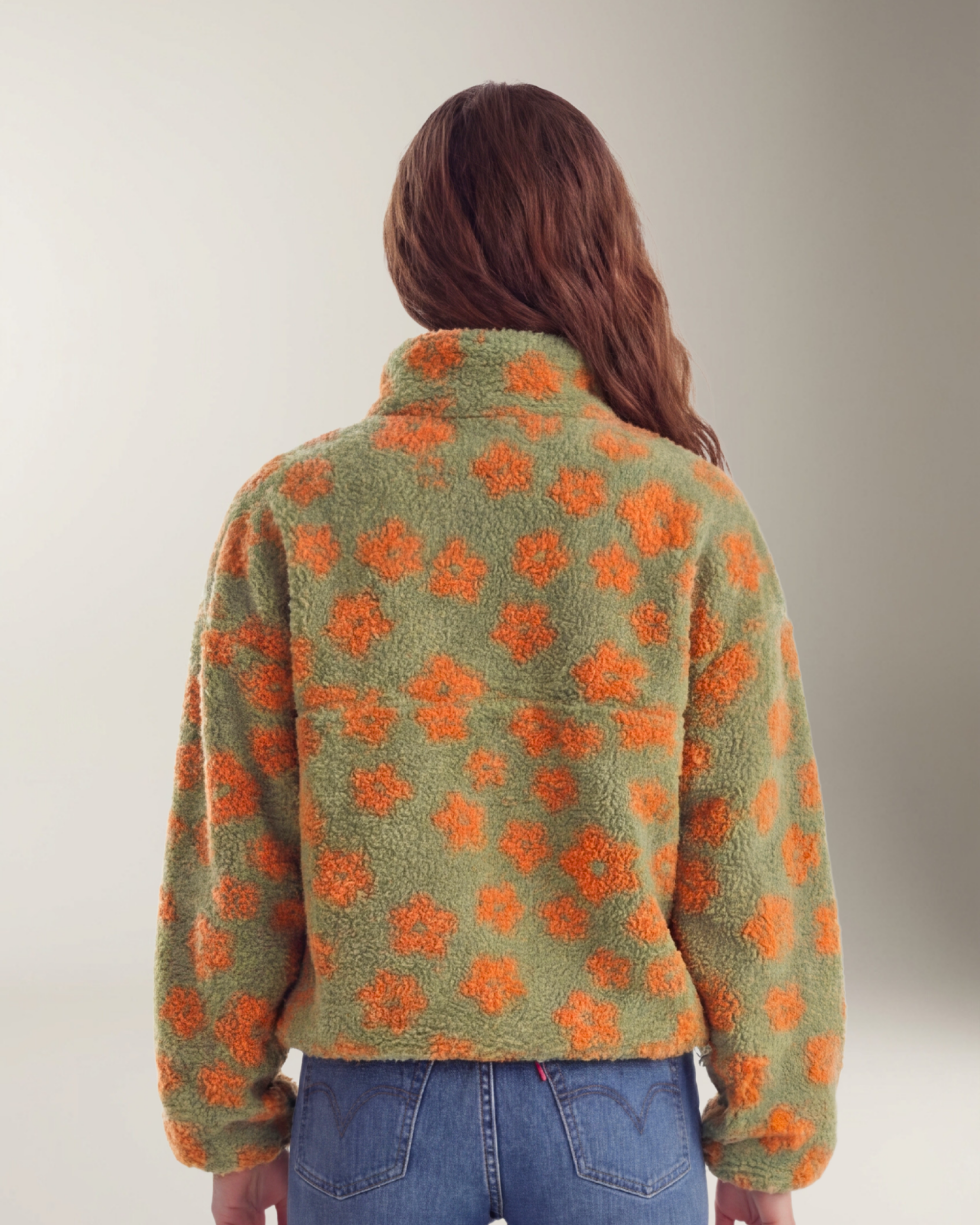 Daisy Chaqueta Teddy Cálida Naranja