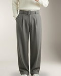 Alessio Pantalón Wool-Blend Wide-Leg | Gray