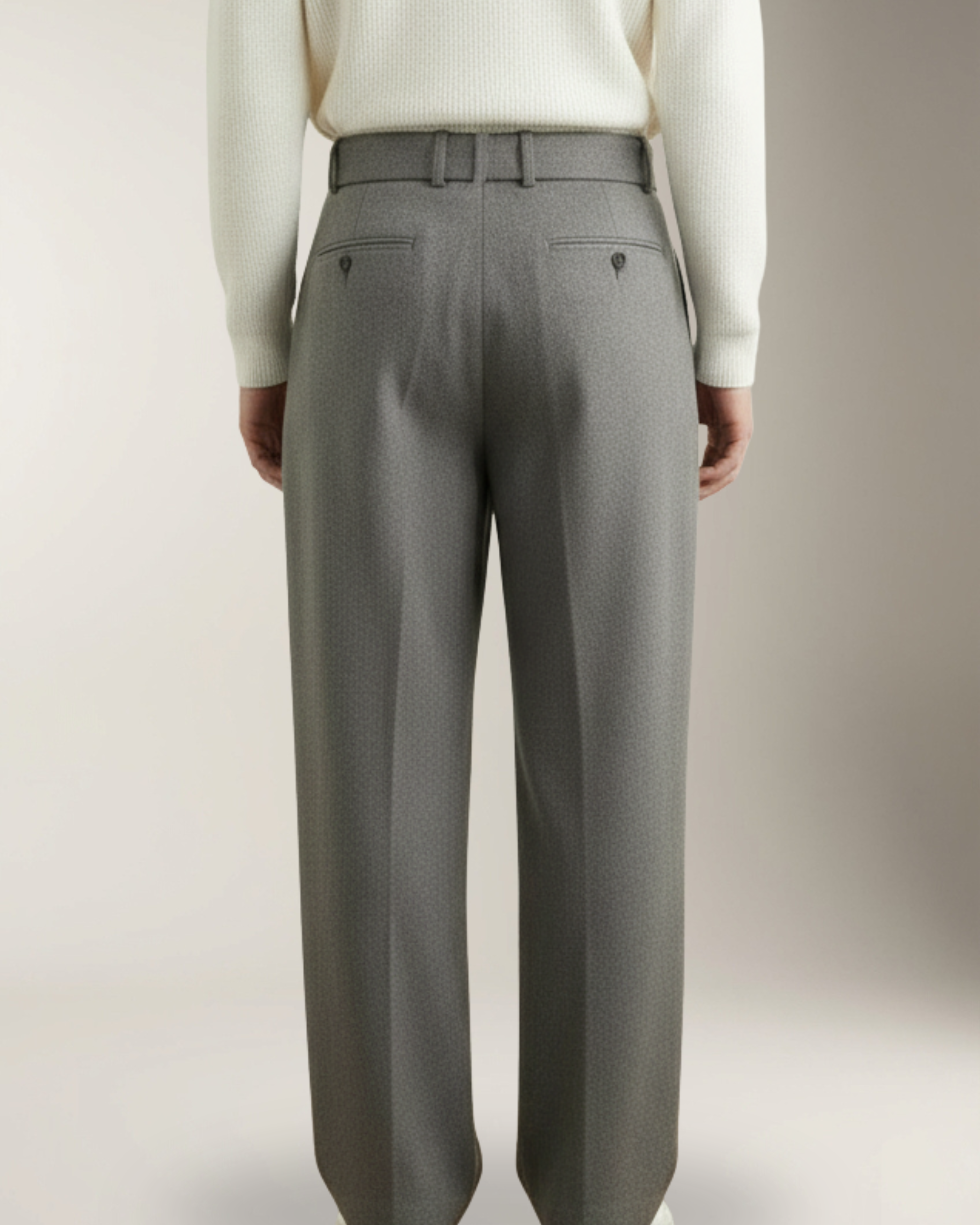 Alessio Pantalón Wool-Blend Wide-Leg | Gray