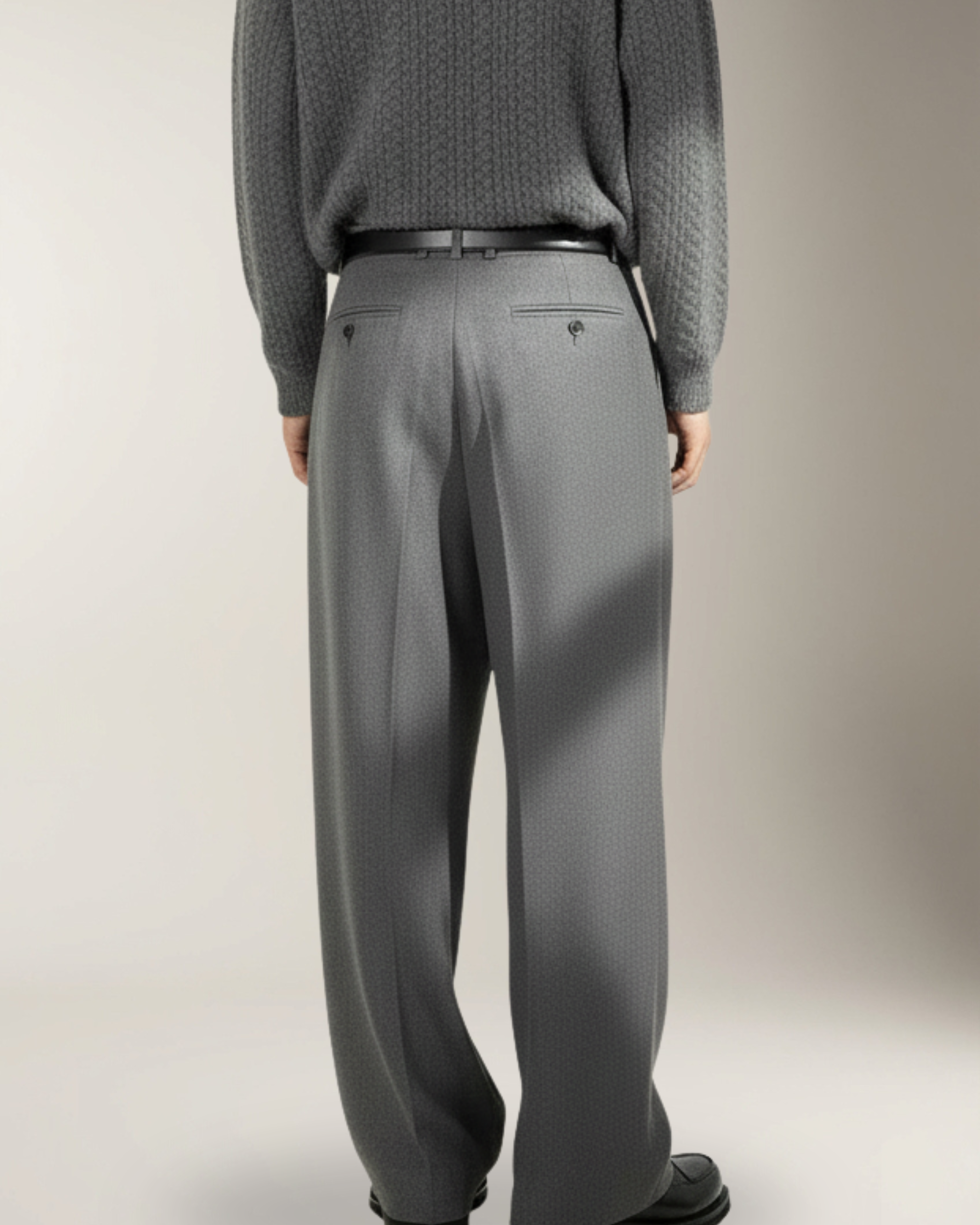 Matteo Pantalón Wide-Leg Premium - Gray