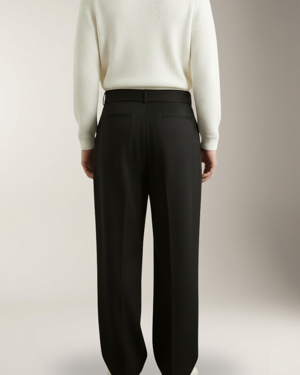 Alessio Pantalón Wool-Blend Wide-Leg | Black