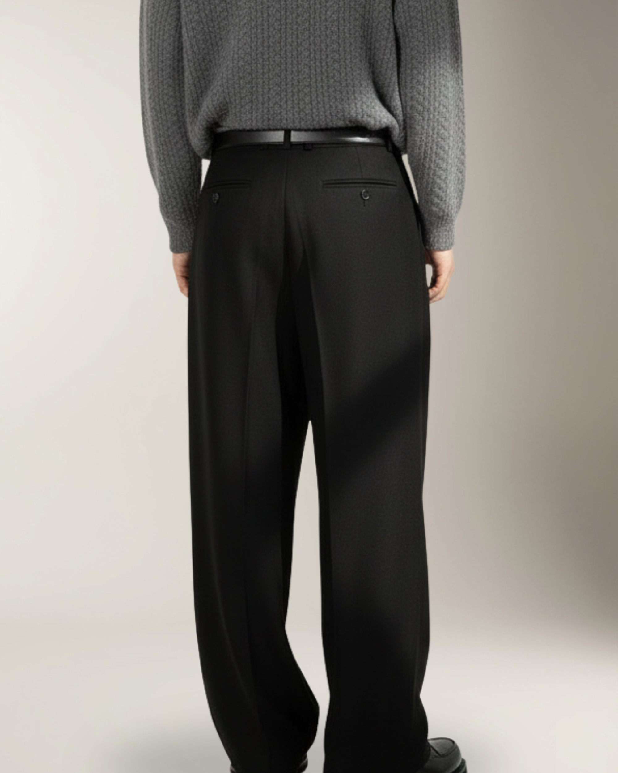 Matteo Pantalón Wide-Leg Premium - Black