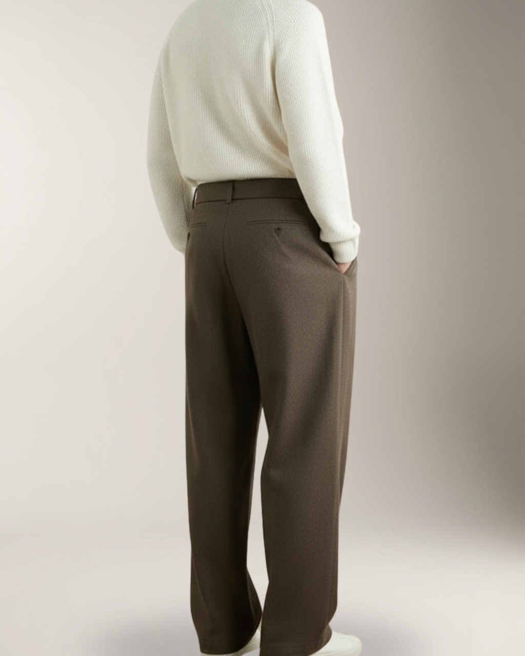 Alessio Pantalón Wool-Blend Wide-Leg | Brown