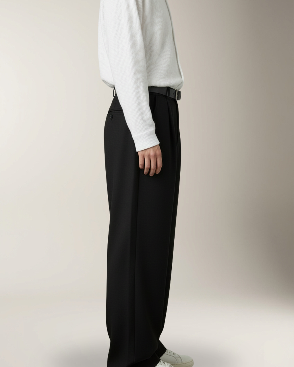 Lorenzo Pantalón Wide-Leg Comfort | Black