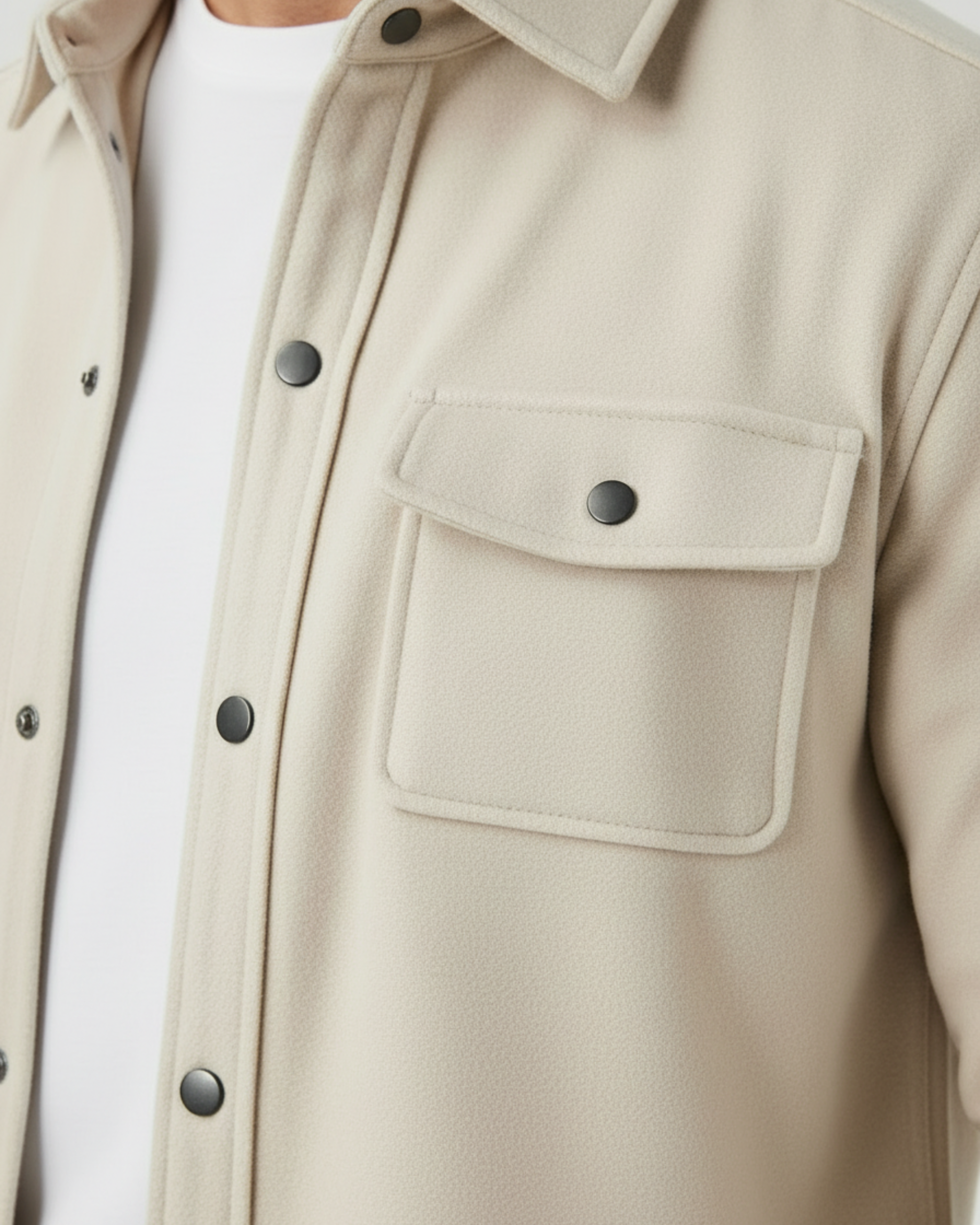 Adrien Overshirt Premium - Beige