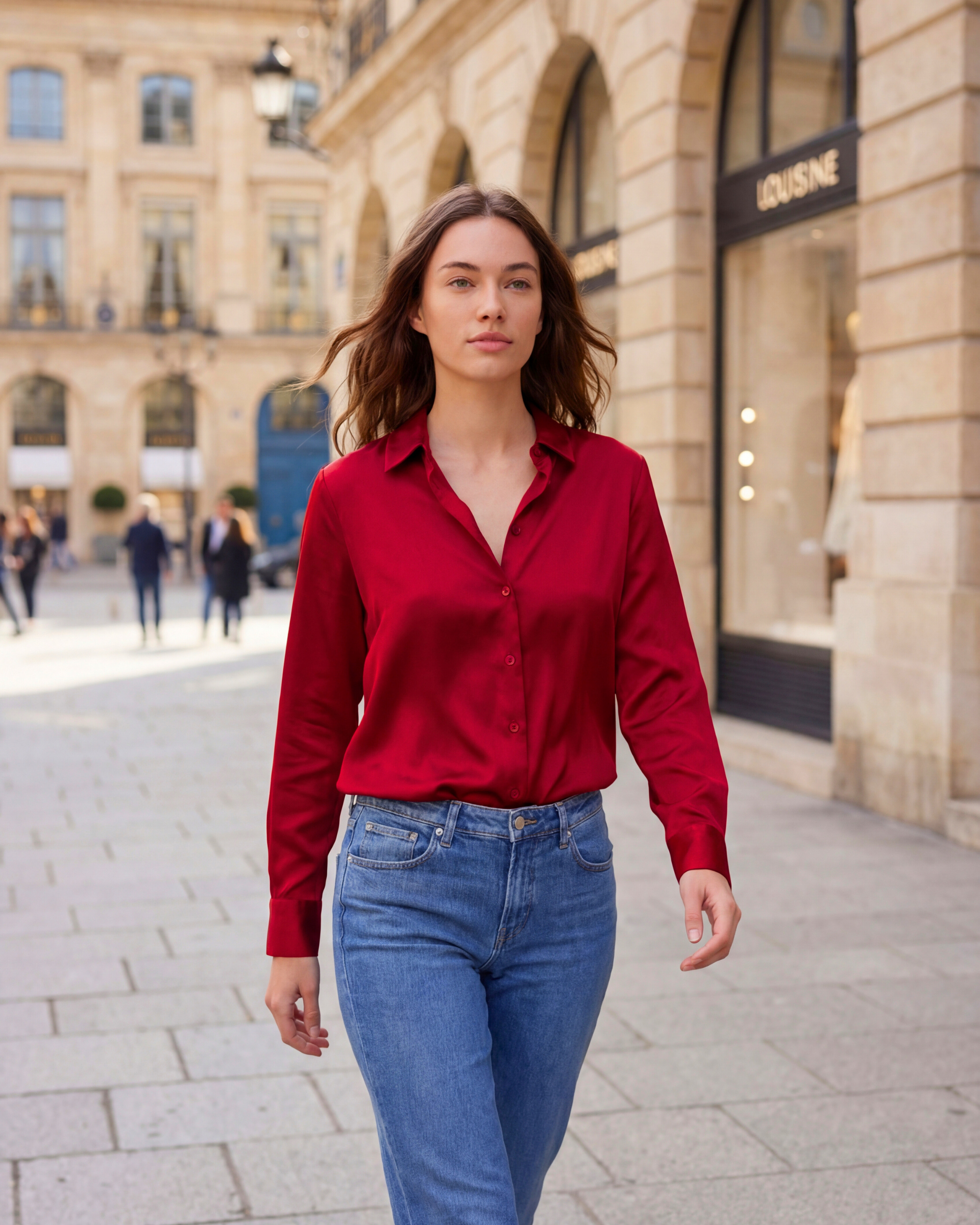 Clara Camisa de Seda Clásica