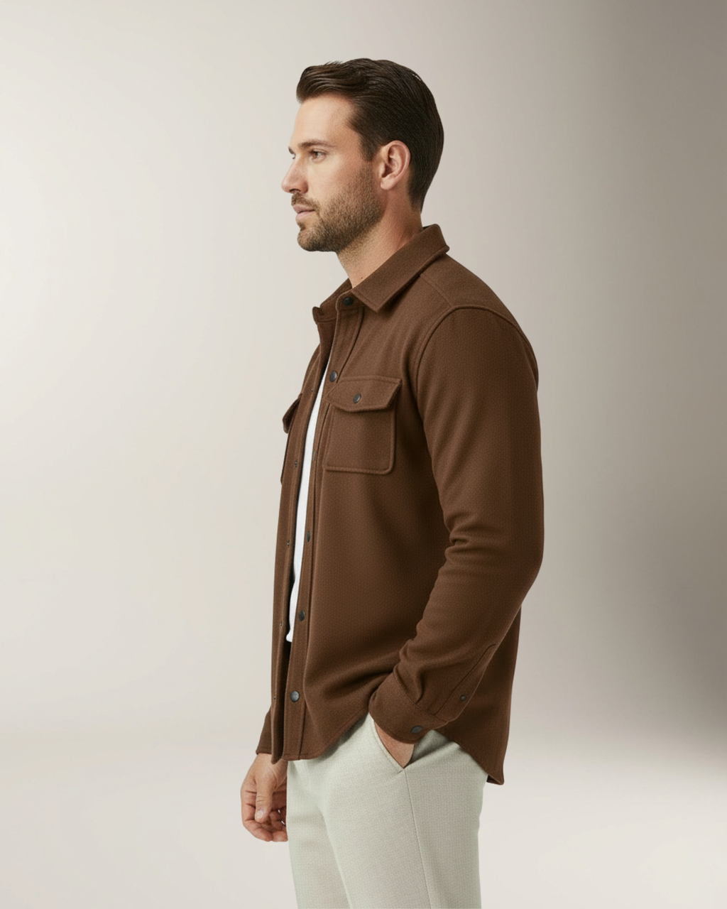 Adrien Overshirt Premium - Café