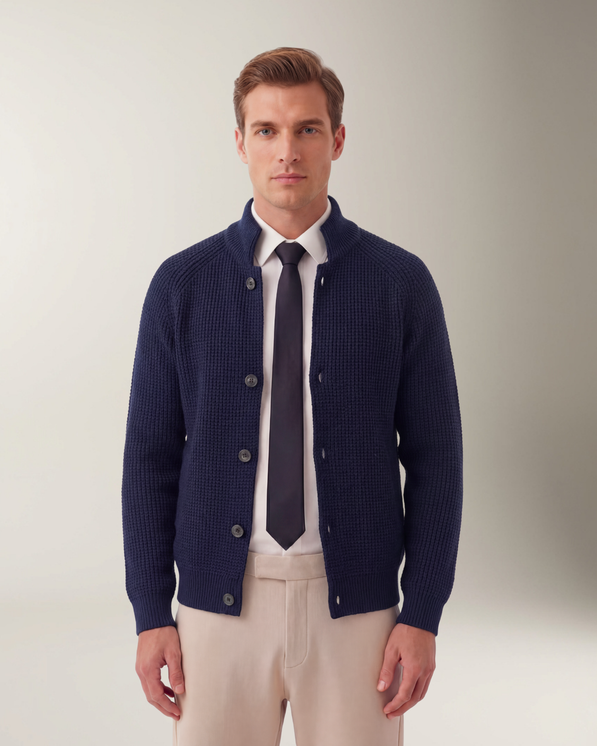 Hugo Cárdigan Elegante de Punto